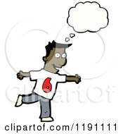 Cartoon Of A Man Wearing A Shirt With The Number 6 Royalty Free Vector Illustration by lineartestpilot