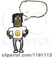 Poster, Art Print Of Black Man Wearing A Shirt With The Number 0