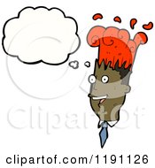 Cartoon Of A Man Blowing His Top Speaking Royalty Free Vector Illustration