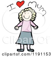 Cartoon Of A Mothers Day Card Royalty Free Vector Illustration by lineartestpilot