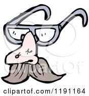 Cartoon Of A Facial Disguise Royalty Free Vector Illustration by lineartestpilot