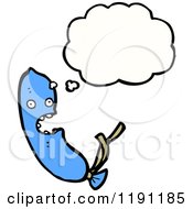 Cartoon Of A Balloon Thinking Royalty Free Vector Illustration by lineartestpilot