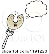 Poster, Art Print Of Donut On A Fork Thinking
