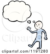 Cartoon Of A Person Thinking Royalty Free Vector Illustration