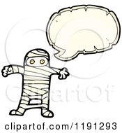 Cartoon Of A Mummy Speaking Royalty Free Vector Illustration by lineartestpilot