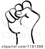 Poster, Art Print Of Black And White Hand In A Fist