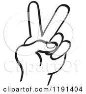 Poster, Art Print Of Black And White Hand Gesturing Victory