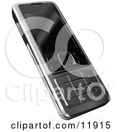 Modern Cell Phone Clipart Illustration
