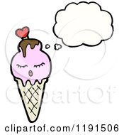 Poster, Art Print Of Ice Cream Cone Thinking