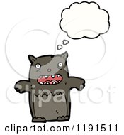 Cartoon Of An Animal Thinking Royalty Free Vector Illustration by lineartestpilot