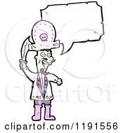 Cartoon Of A Pink Pirate Speaking Royalty Free Vector Illustration