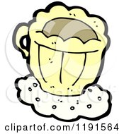 Cartoon Of A China Cup Royalty Free Vector Illustration by lineartestpilot