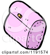 Cartoon Of A Pink Clutch Purse Royalty Free Vector Illustration by lineartestpilot