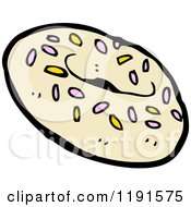 Cartoon Of A Donut With Sprinkles Royalty Free Vector Illustration by lineartestpilot