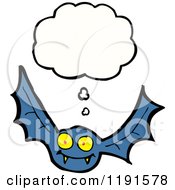 Cartoon Of A Bat Thinking Royalty Free Vector Illustration