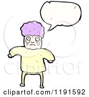 Cartoon Of An Old Woman Speaking Royalty Free Vector Illustration
