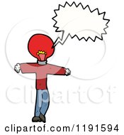 Cartoon Of A Lightbulb Person Royalty Free Vector Illustration by lineartestpilot