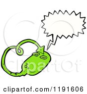 Cartoon Of A Computer Mouse Speaking Royalty Free Vector Illustration