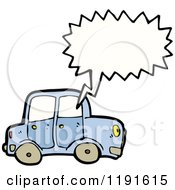 Cartoon Of A Car Speaking Royalty Free Vector Illustration