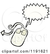 Cartoon Of A Computer Mouse Speaking Royalty Free Vector Illustration