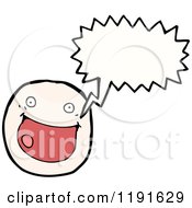 Cartoon Of A Face Speaking Royalty Free Vector Illustration