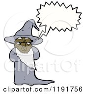 Cartoon Of A Wizard Speaking Royalty Free Vector Illustration