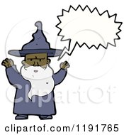 Cartoon Of A Wizard Speaking Royalty Free Vector Illustration