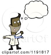 Cartoon Of An African American Man In A Suit Thinking Royalty Free Vector Illustration