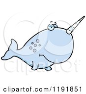 Cartoon Of A Bored Narwhal Royalty Free Vector Clipart by Cory Thoman