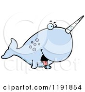 Cartoon Of A Hungry Narwhal Royalty Free Vector Clipart by Cory Thoman