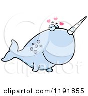 Cartoon Of A Loving Narwhal Royalty Free Vector Clipart by Cory Thoman