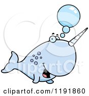 Cartoon Of A Talking Narwhal Royalty Free Vector Clipart by Cory Thoman