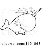 Poster, Art Print Of Black And White Drunk Narwhal