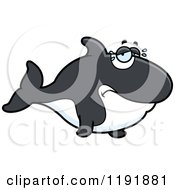 Cartoon Of A Crying Orca Killer Whale Royalty Free Vector Clipart by Cory Thoman