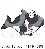 Cartoon Of A Hungry Orca Killer Whale Royalty Free Vector Clipart