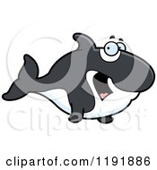 Cartoon Of A Scared Orca Killer Whale Royalty Free Vector Clipart