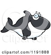 Cartoon Of A Happy Orca Killer Whale Royalty Free Vector Clipart by Cory Thoman