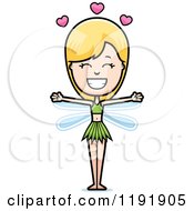 Cartoon Of A Loving Fairy Wanting A Hug Royalty Free Vector Clipart