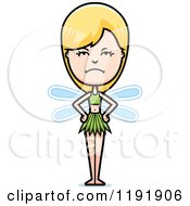 Cartoon Of A Mad Fairy With Her Hands On Her Hips Royalty Free Vector Clipart