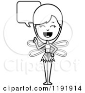 Poster, Art Print Of Black And White Talking Fairy