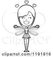 Cartoon Of A Black And White Loving Fairy Wanting A Hug Royalty Free Vector Clipart