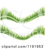 Clipart Of Green Grass Waves Royalty Free Vector Illustration