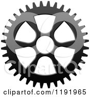 Clipart Of A Black And White Gear Cog Wheel 10 Royalty Free Vector Illustration