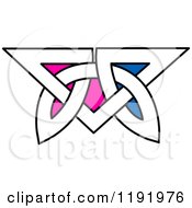 Clipart Of A Colorful Celtic Knot Design Element 2 Royalty Free Vector Illustration