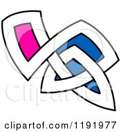 Clipart Of A Colorful Celtic Knot Design Element 11 Royalty Free Vector Illustration