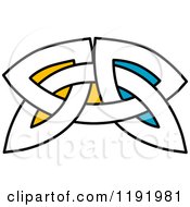 Clipart Of A Colorful Celtic Knot Design Element 3 Royalty Free Vector Illustration