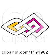 Clipart Of A Colorful Celtic Knot Design Element 4 Royalty Free Vector Illustration
