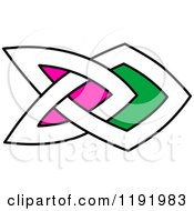 Clipart Of A Colorful Celtic Knot Design Element 5 Royalty Free Vector Illustration