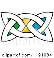 Clipart Of A Colorful Celtic Knot Design Element 6 Royalty Free Vector Illustration