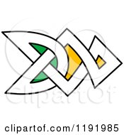 Clipart Of A Colorful Celtic Knot Design Element Royalty Free Vector Illustration
